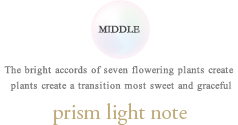 MIDDLE 鮮やかな７色の草花が甘く優美に移り変わる prism light note
