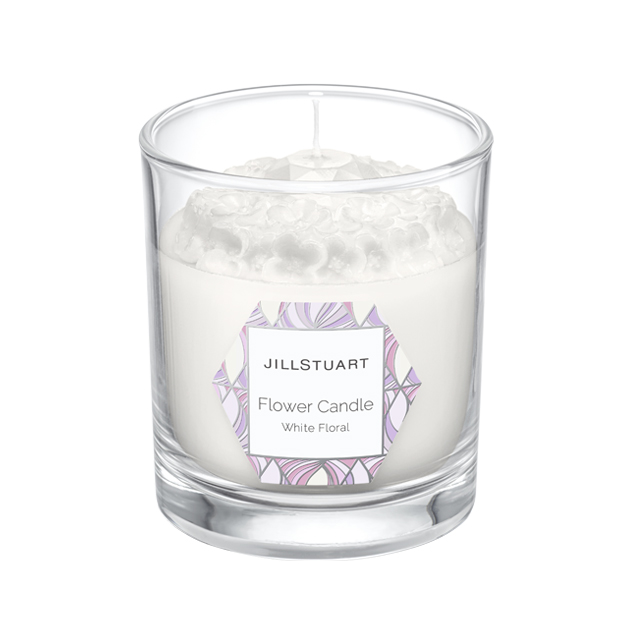 Flower Candle White Floral