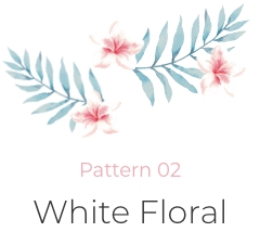 Pattern 02 White Floral